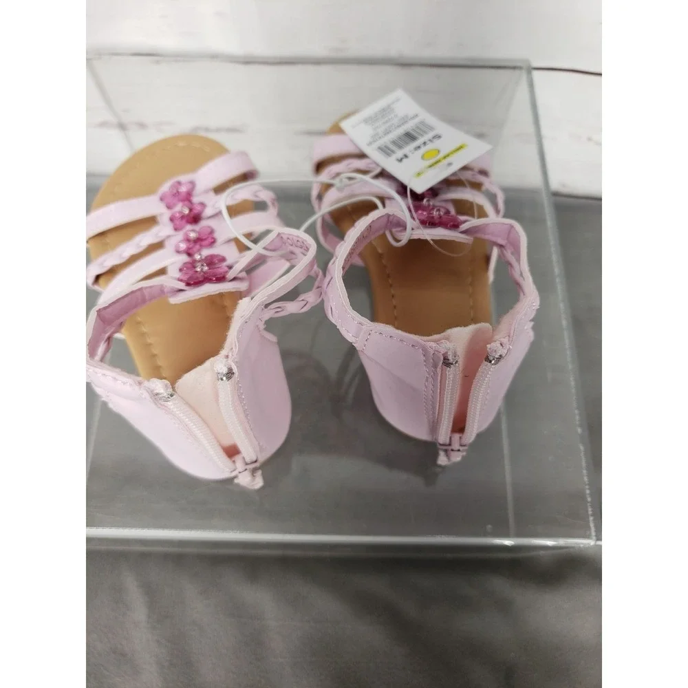 Toddler Girl pink Gladiator Jeweled large sandals